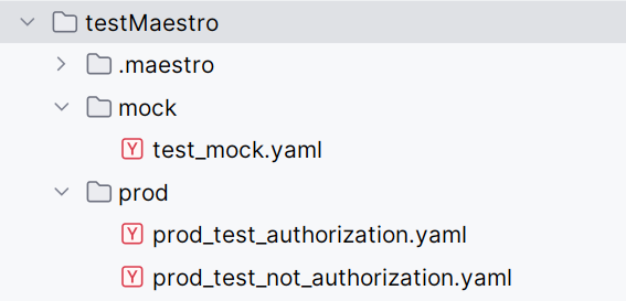 Пример файлов тестов Maestro